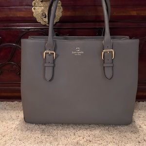 Large gray Kate spade tote